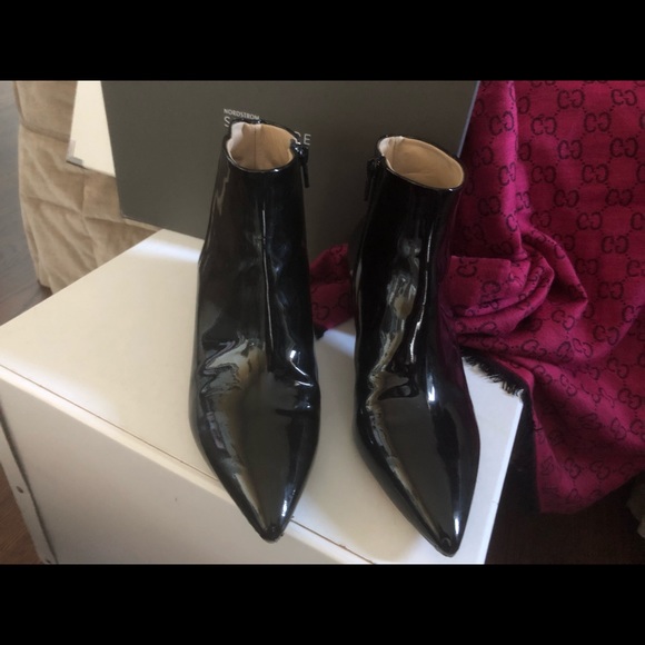 Black Patent Booties size 6 - Picture 2 of 8